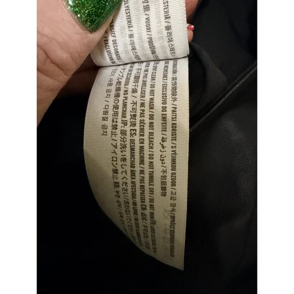 Abercrombie & Fitch Black Faux Leather Wrap Mini Skirt Women’s Small Y2K - Picture 12 of 12